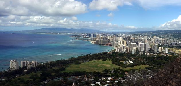 Pohled na Honolulu z diamantové hlavy